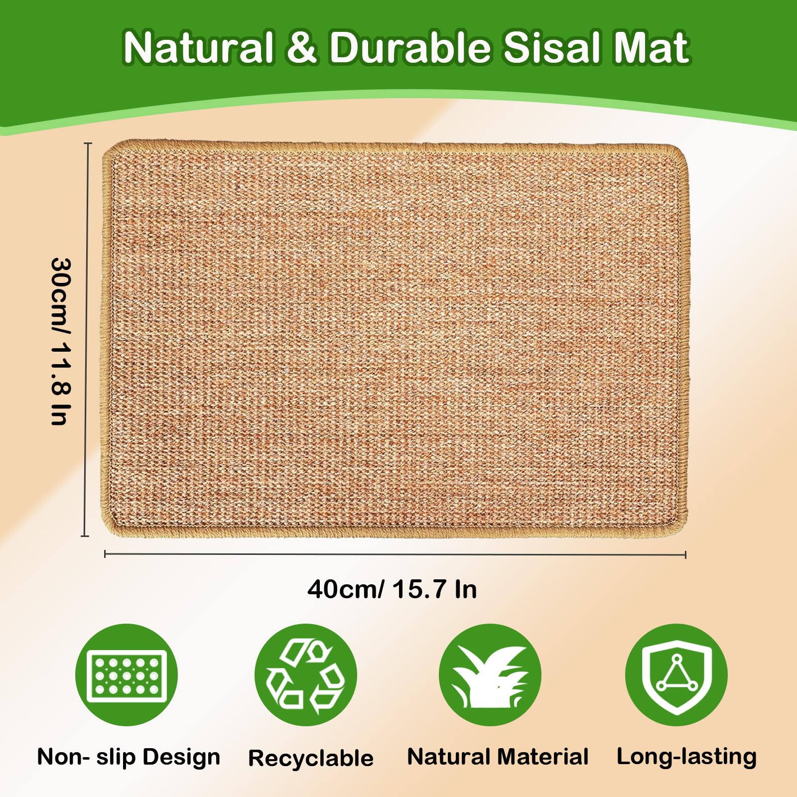 Mooydee con cinta doble para fijar rasca de sisal estable