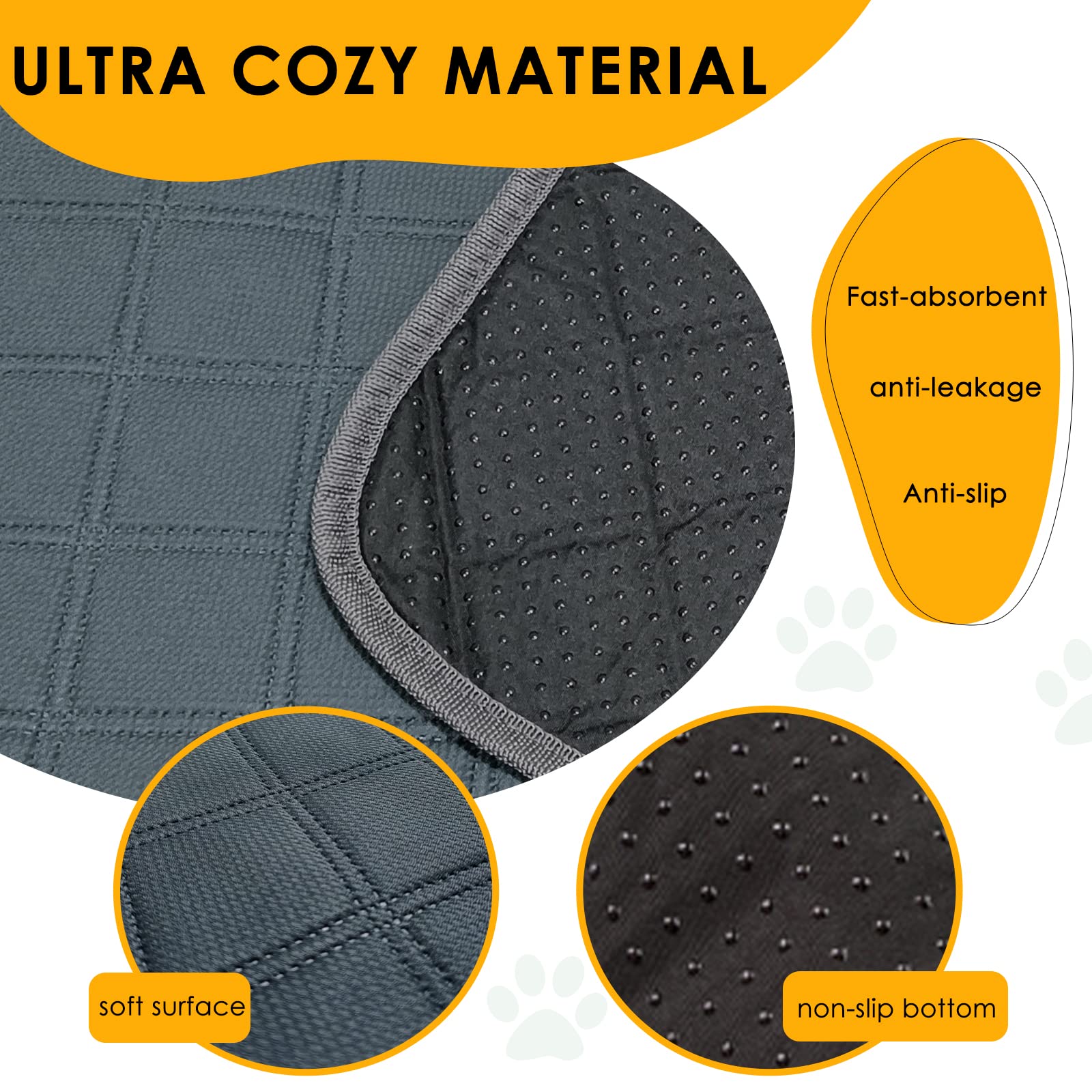 Detalle de capas: malla suave, tejido absorbente y base antideslizante Mooydee.