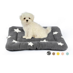 Cama Mora Pets para jaula con estrellas gris, ideal para perros pequeños.