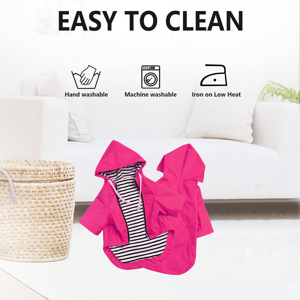 Morezi capa de lluvia rosa XL, ideal para paseos diarios