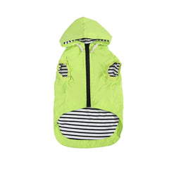 Morezi chaqueta lluvia para perros verde claro frente, protege contra la lluvia durante paseos.