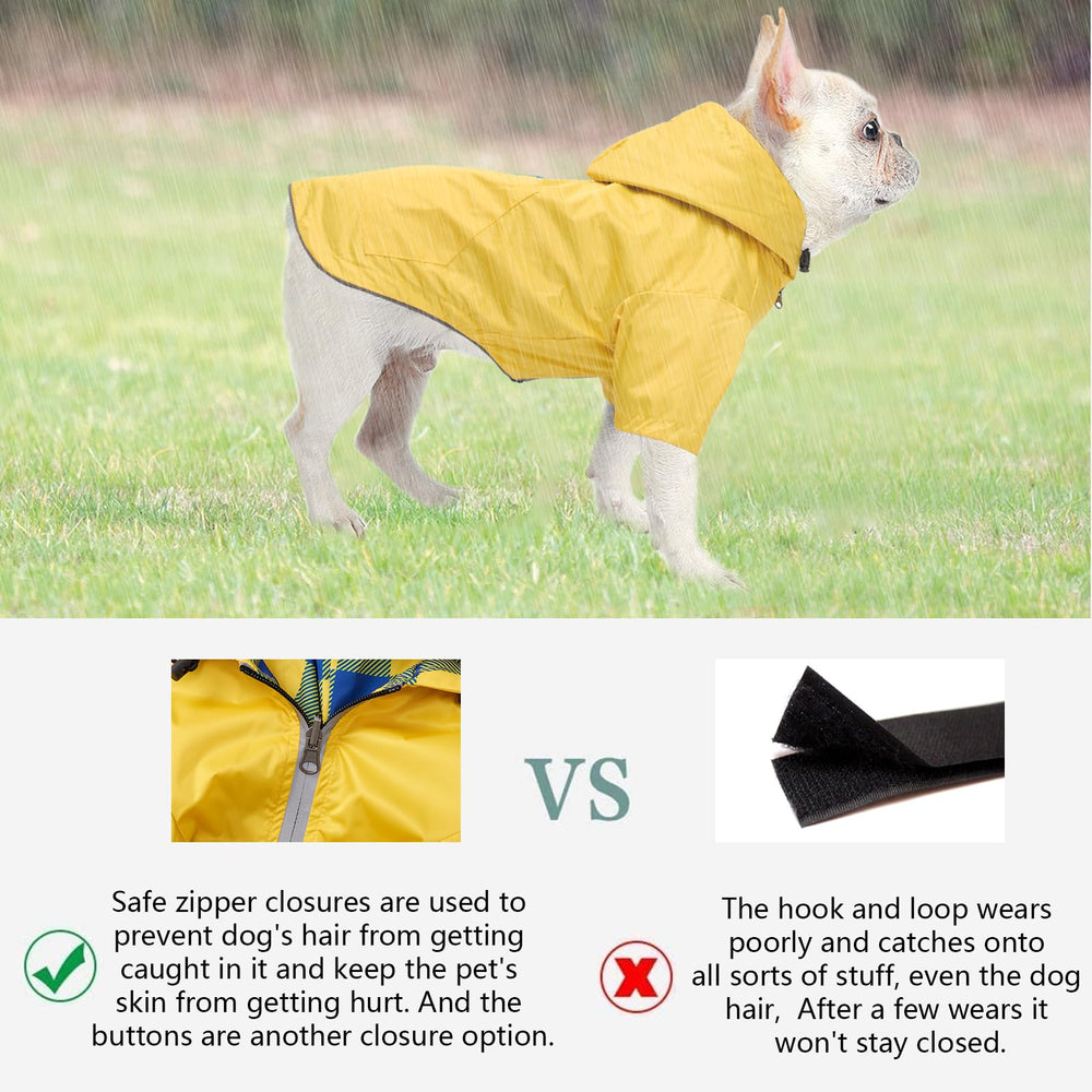 Morezi chaqueta impermeable para perros, cremallera resistente y cierre suave.