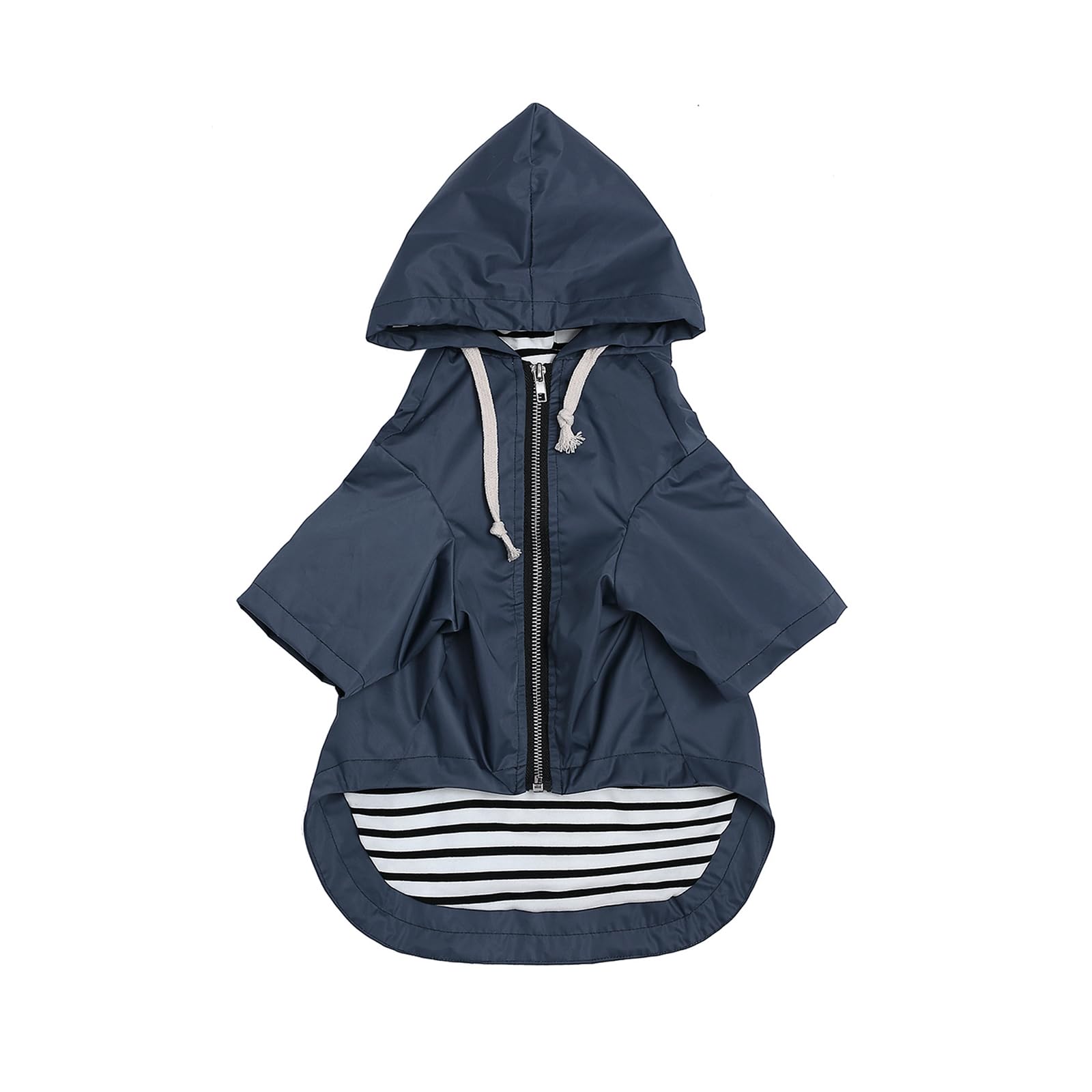 Morezi impermeable para perro azul con cierre seguro, útil para paseos en lluvia.