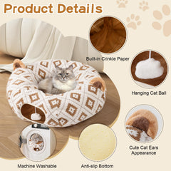 Morikey detalle-material-plush-berber: suavidad envolvente para el confort del gato