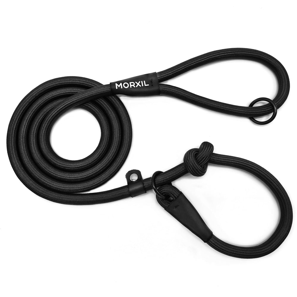 MORXIL Slip Lead para perros 6 ft en uso con ajuste rápido para paseos seguros.