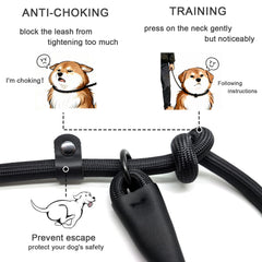 MORXIL Slip Lead con sistema cierre dual para control suave durante paseos.