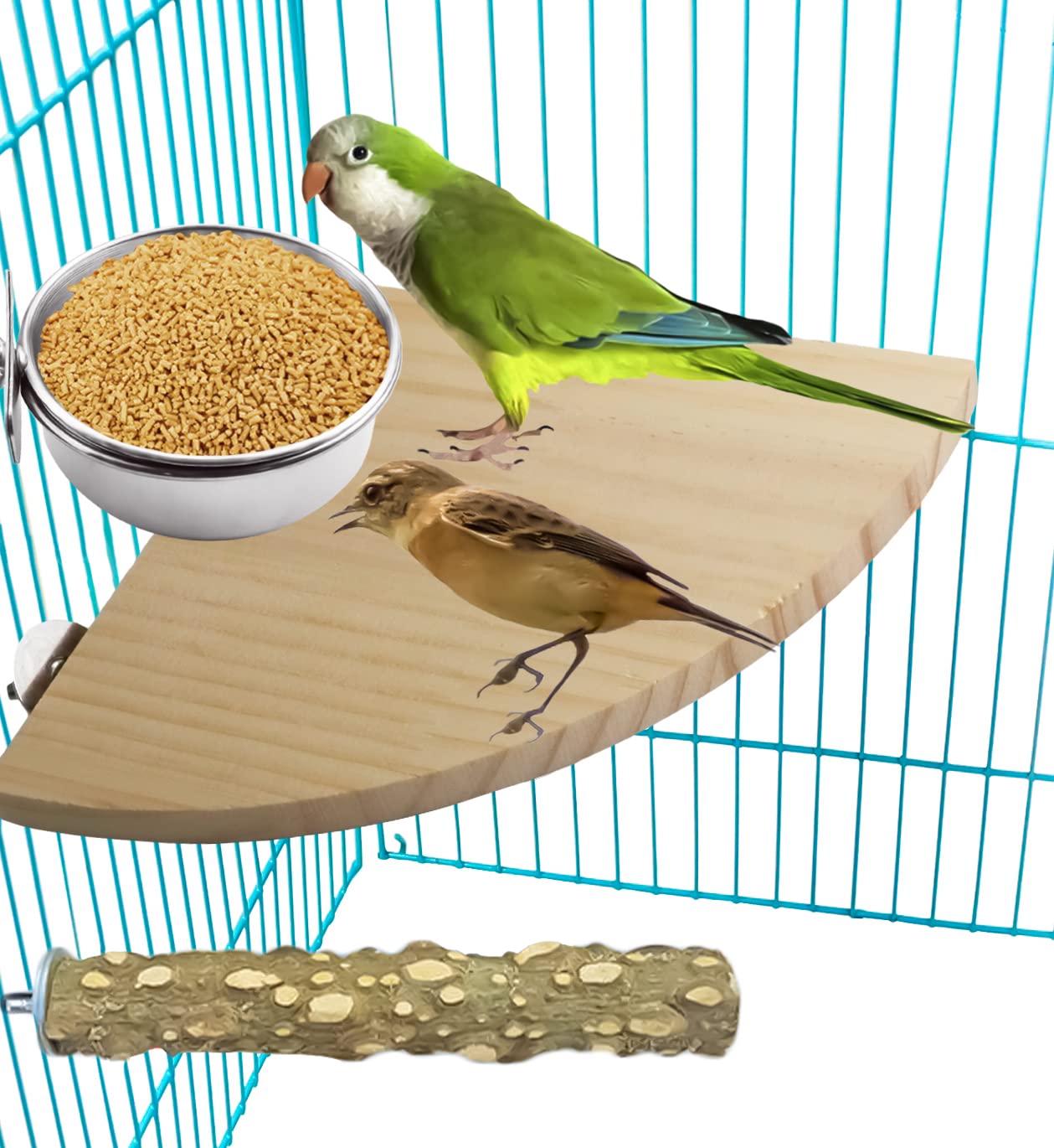 MotBach cuenco para aves, acero inoxidable y fácil limpieza