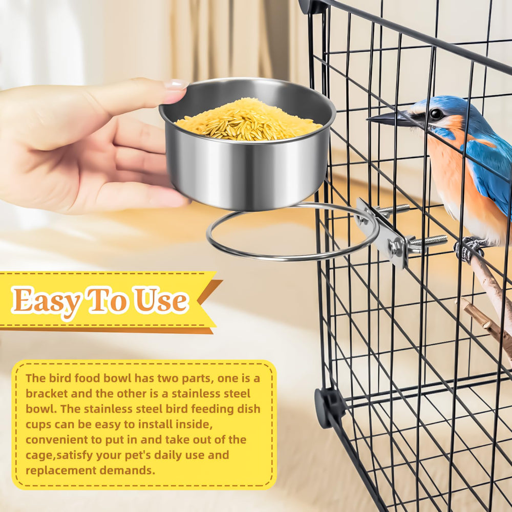 MotBach cuenco para aves fácil de limpiar