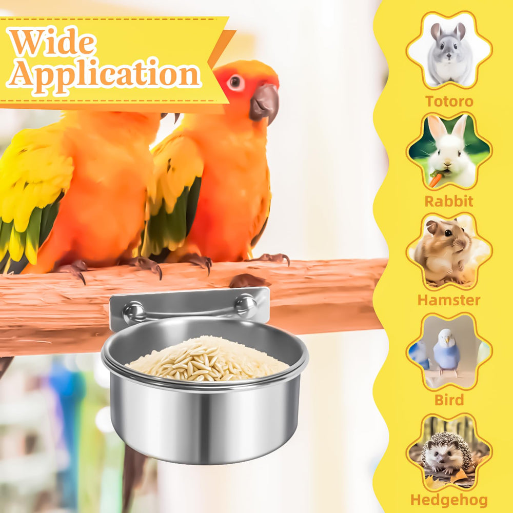 MotBach juego de tazones versátil para aves y pequeños animales