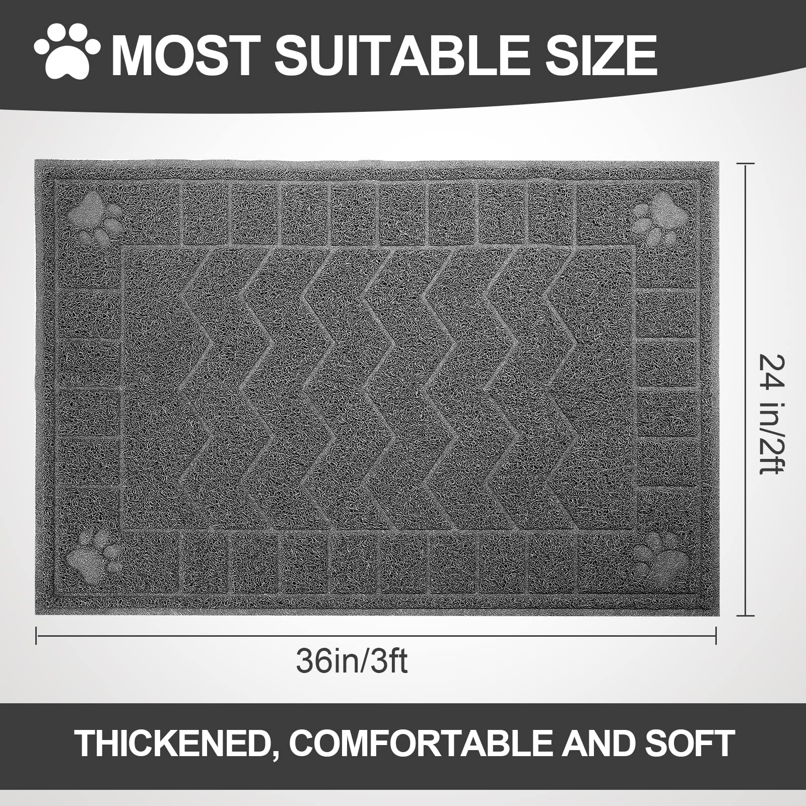 Tapis-litière Motsamla trappe-litière à mailles épaisses capture les particules.