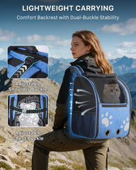La Moysoon mochila gato ventilación 360 para mantener a tu mascota fresca.