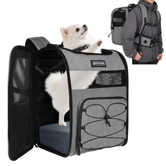 Moysoon Mochila Portaperro Trekking: vista frontal para comodidad en caminatas