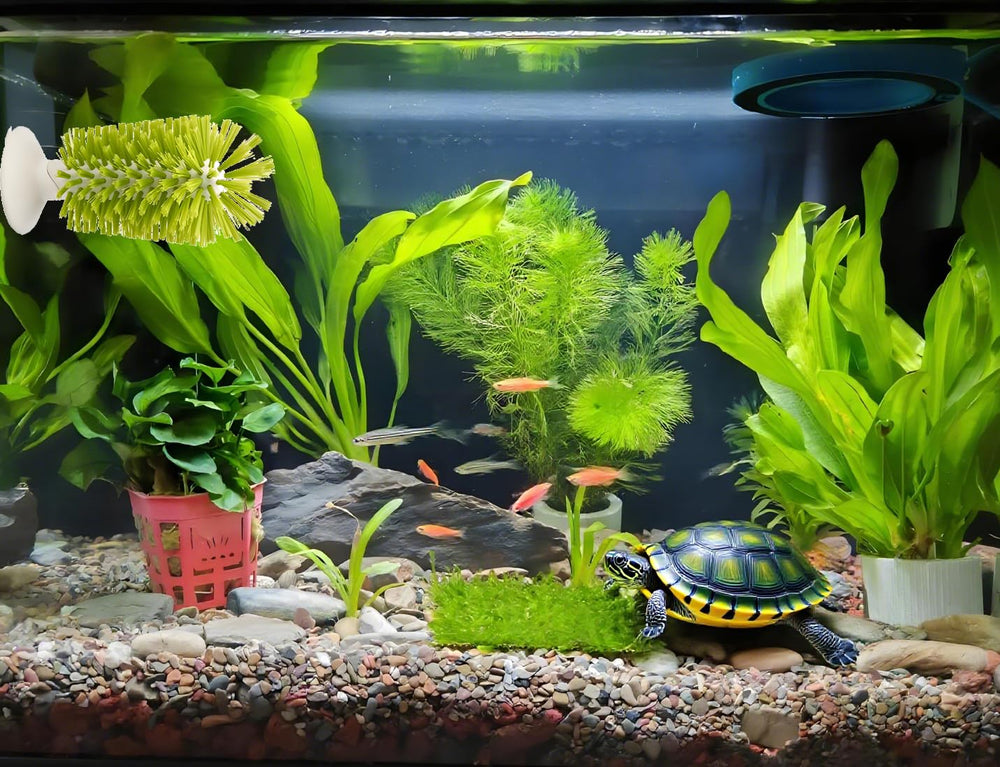 Cepillo MQACPUPY tortuga desenganche rápido para retiro fácil.
