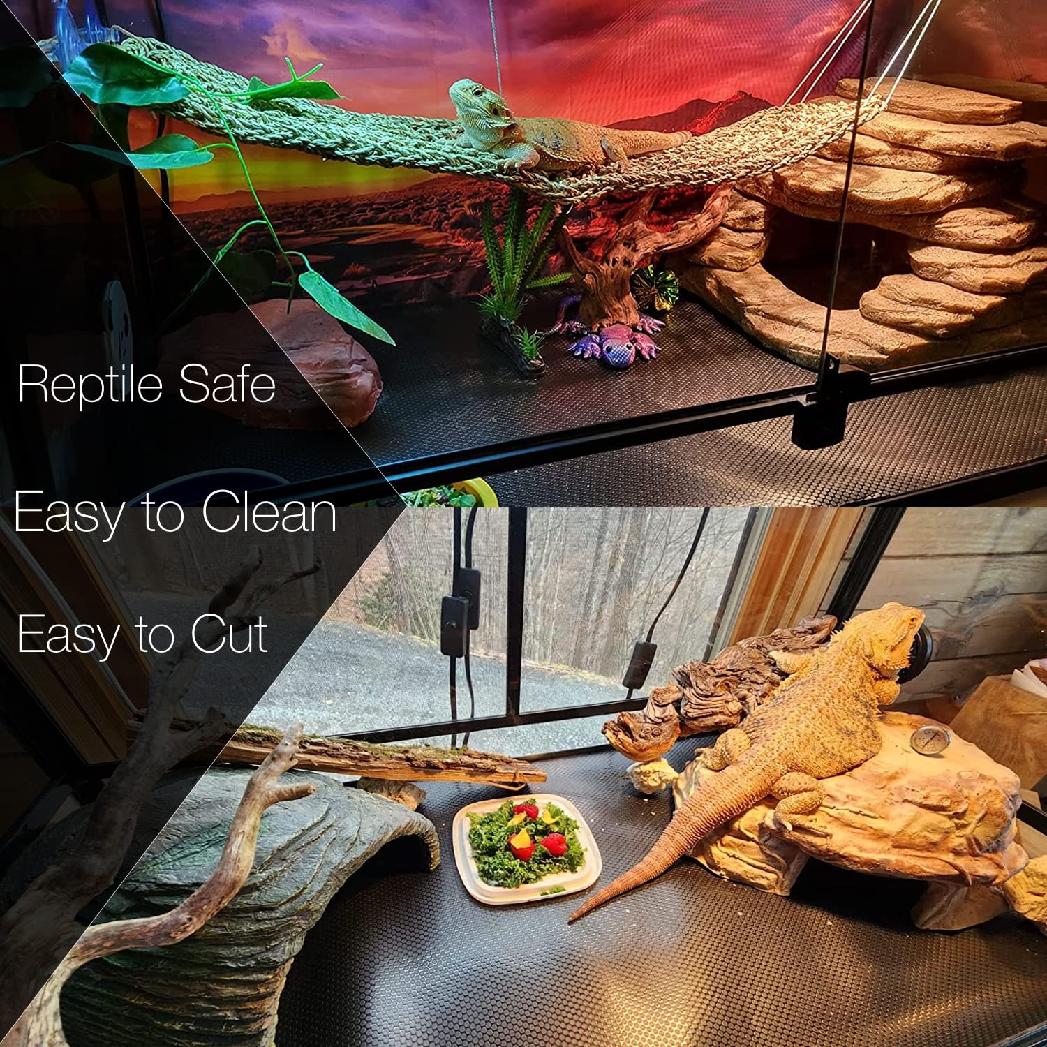 MRREPTILE manta-ocultacion, refugio cómodo para reptil en el terrario.