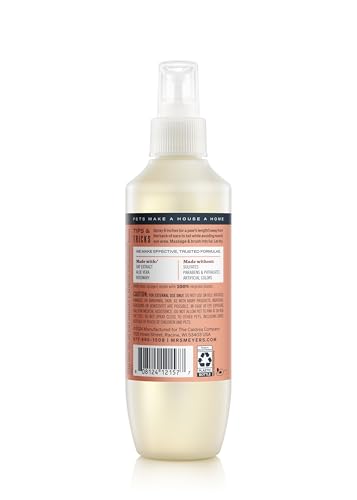 Spray being dispensed for a gentle cat deodorizing session by Mrs. Meyer's.