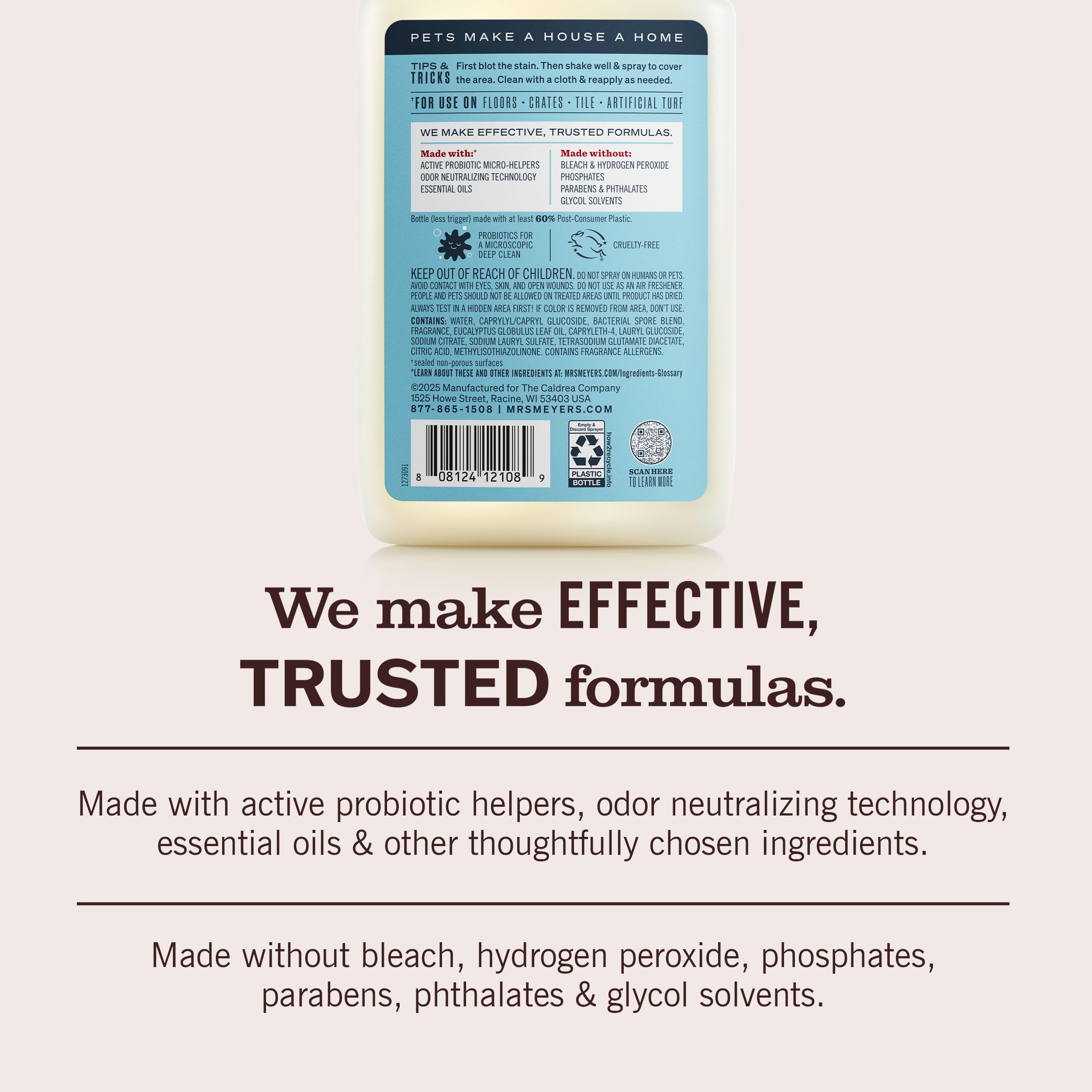 Limpieza de pisos con Mrs. Meyer’s Clean Day, aroma Coco Hoja.