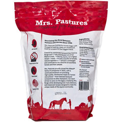 Golosinas Mrs Pastures para caballos, cebada molida y melaza para textura crujiente.
