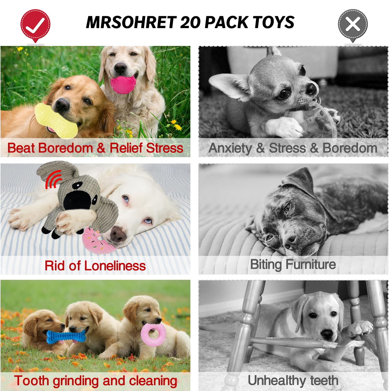 MRSOHRET cesta de juguetes para perros, ayuda a organizar y mantener el área limpia.