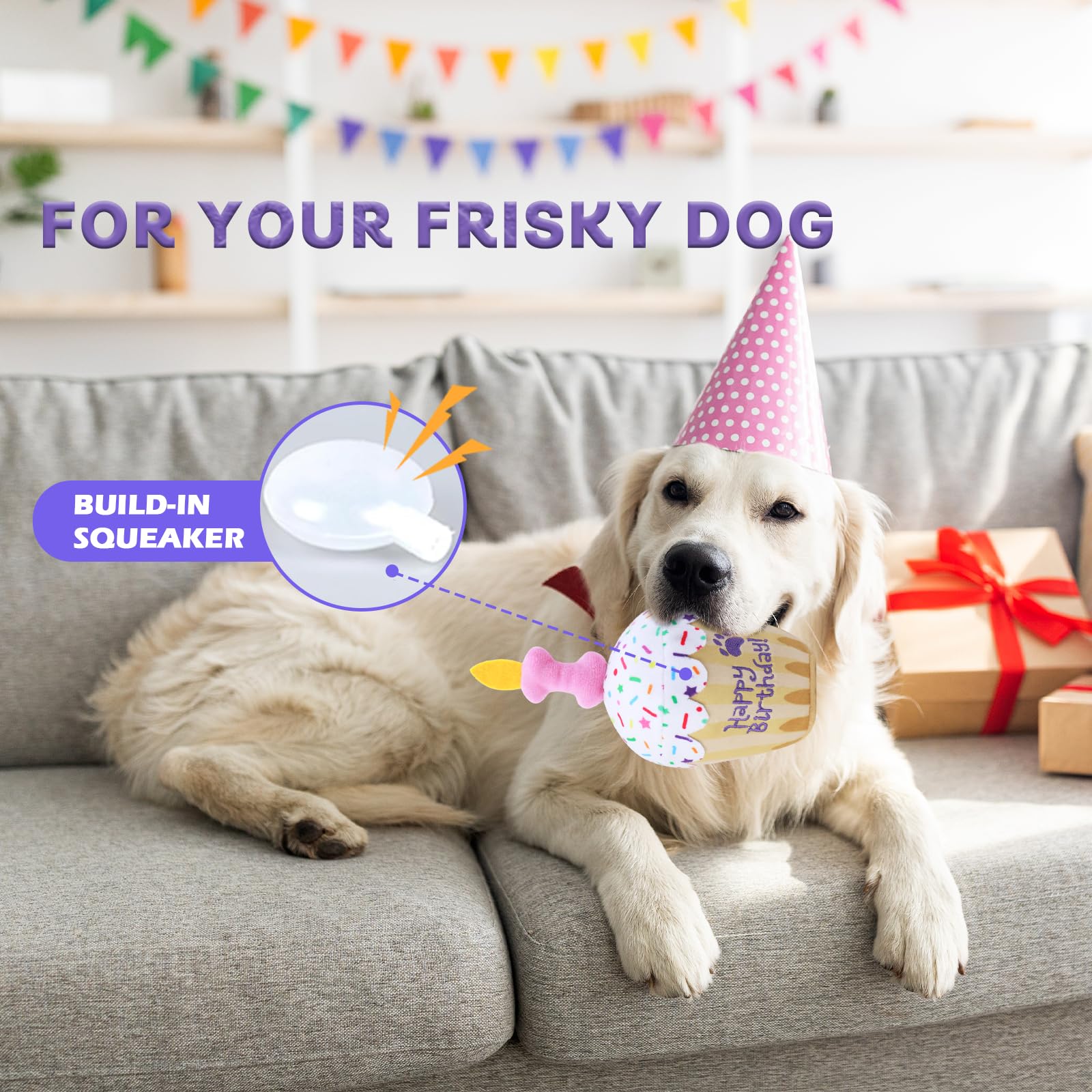 MRSOHRET regalo divertido para perro, perfecto para cumpleaños y sorpresas.