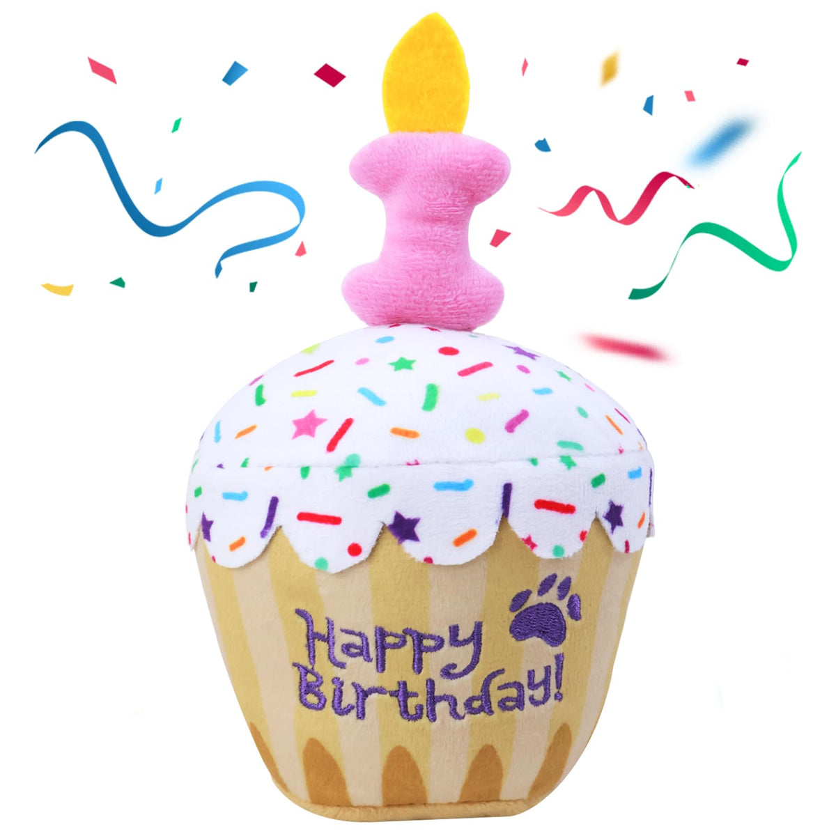 MRSOHRET torta de cumpleaños para perro, promueve juego divertido en la celebración.