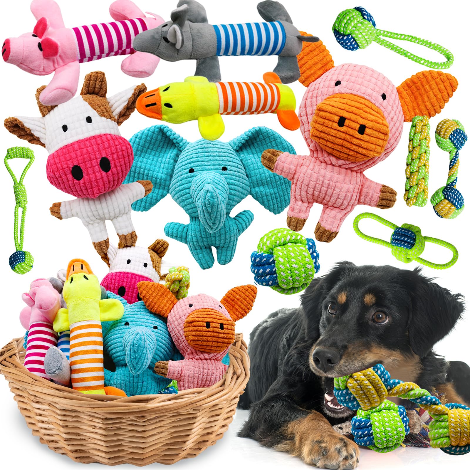 Juguete para cachorro parlante de peluche Mruq pet para estimular juego y curiosidad