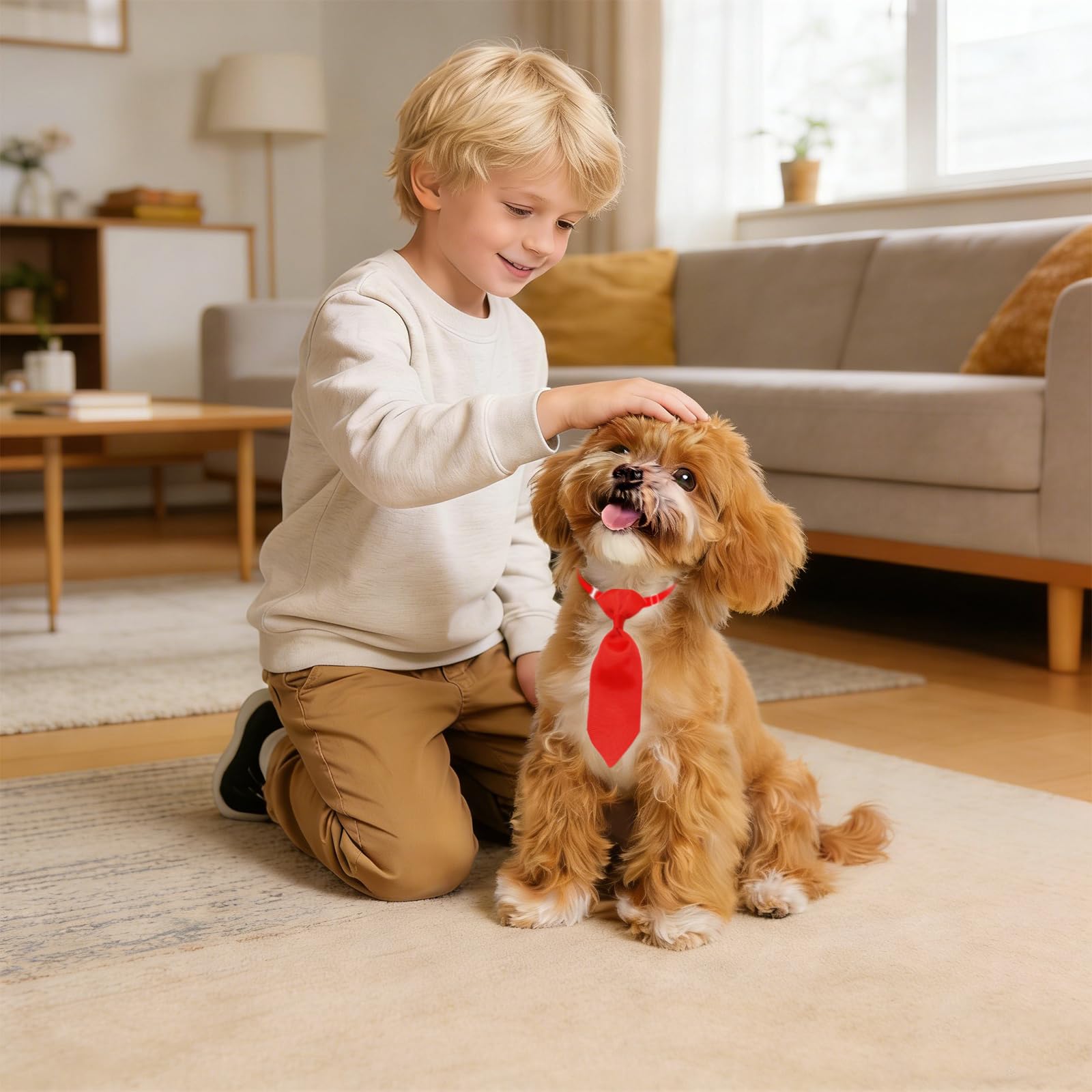 Lazo para sesiones fotográficas de Mruq Pet, color brillante para mascotas.