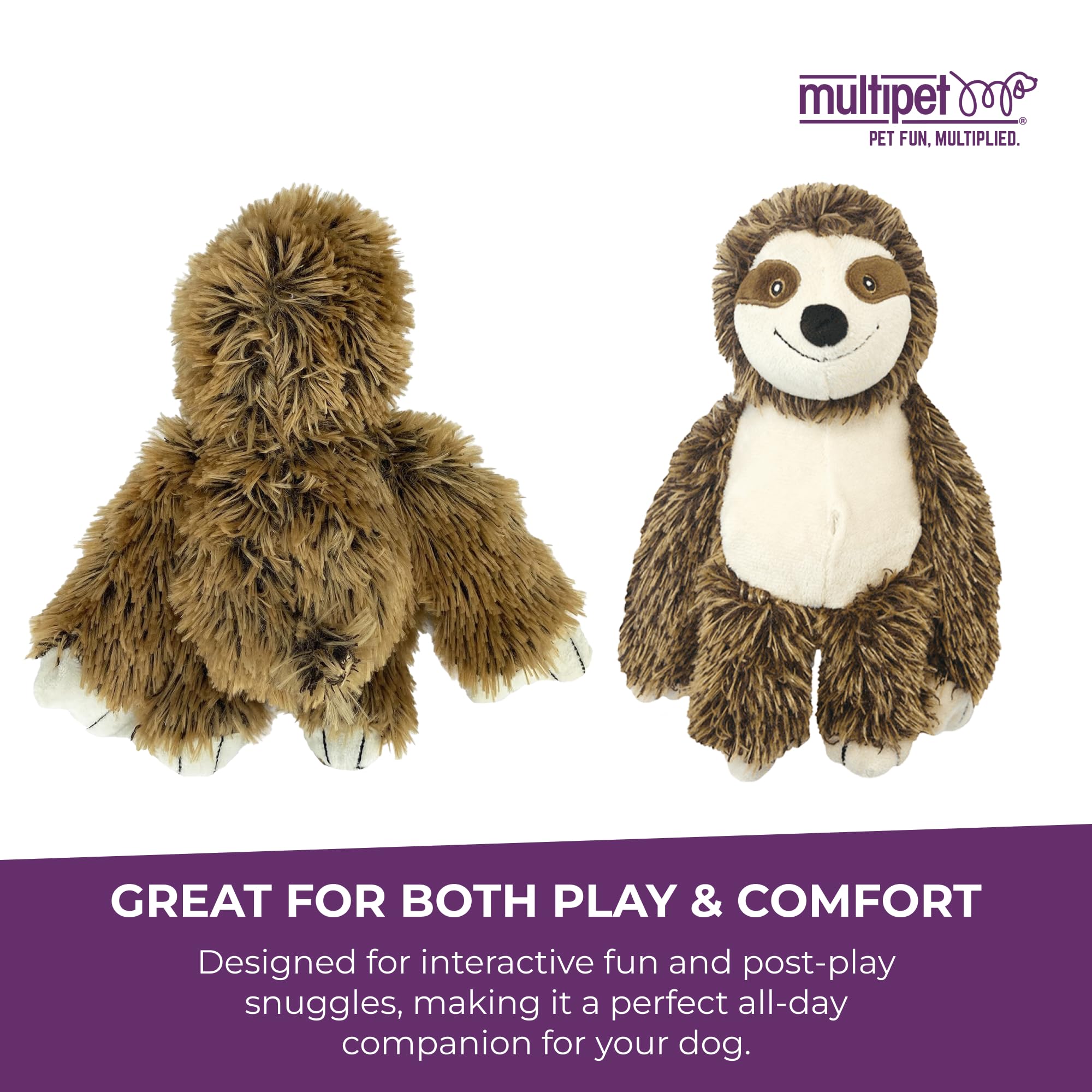 Multipet Bark Buddies, sonajero suave para perros curiosos durante juegos.