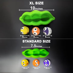 Multipet diseño-tres-guisantes-en-pod para juego versátil entre morder y lanzar.