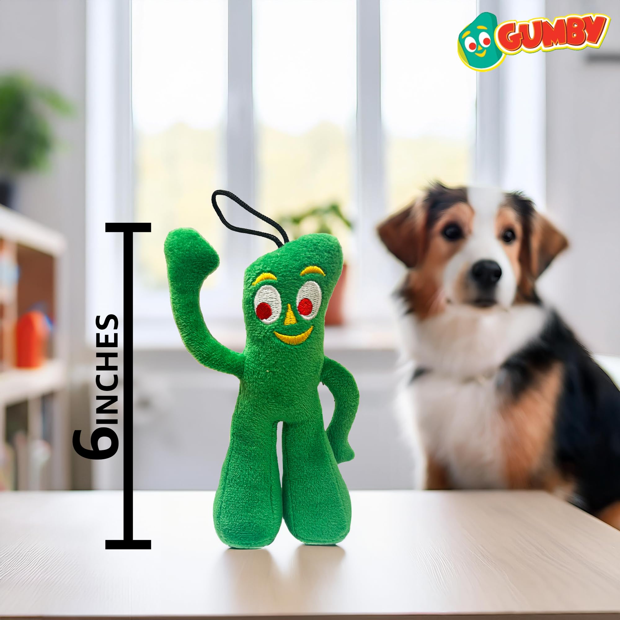 Juguete de Gumby con chirriador integrado para mayor interacción en cada sesión