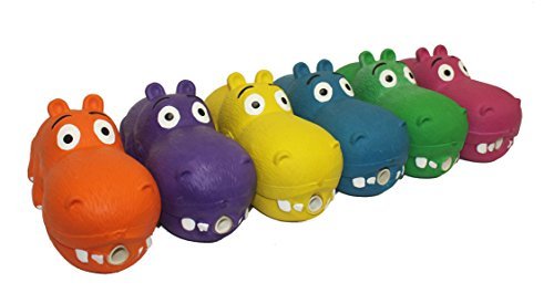 Multipet hipopótamo de látex, juego interactivo para razas grandes