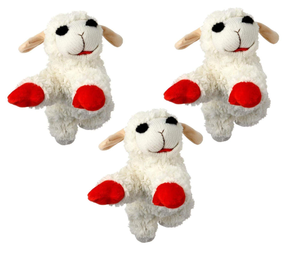 Multipet Lamb Chop de 6 pulgadas, juguete seguro para perros, ideal para masticar y juego interactivo