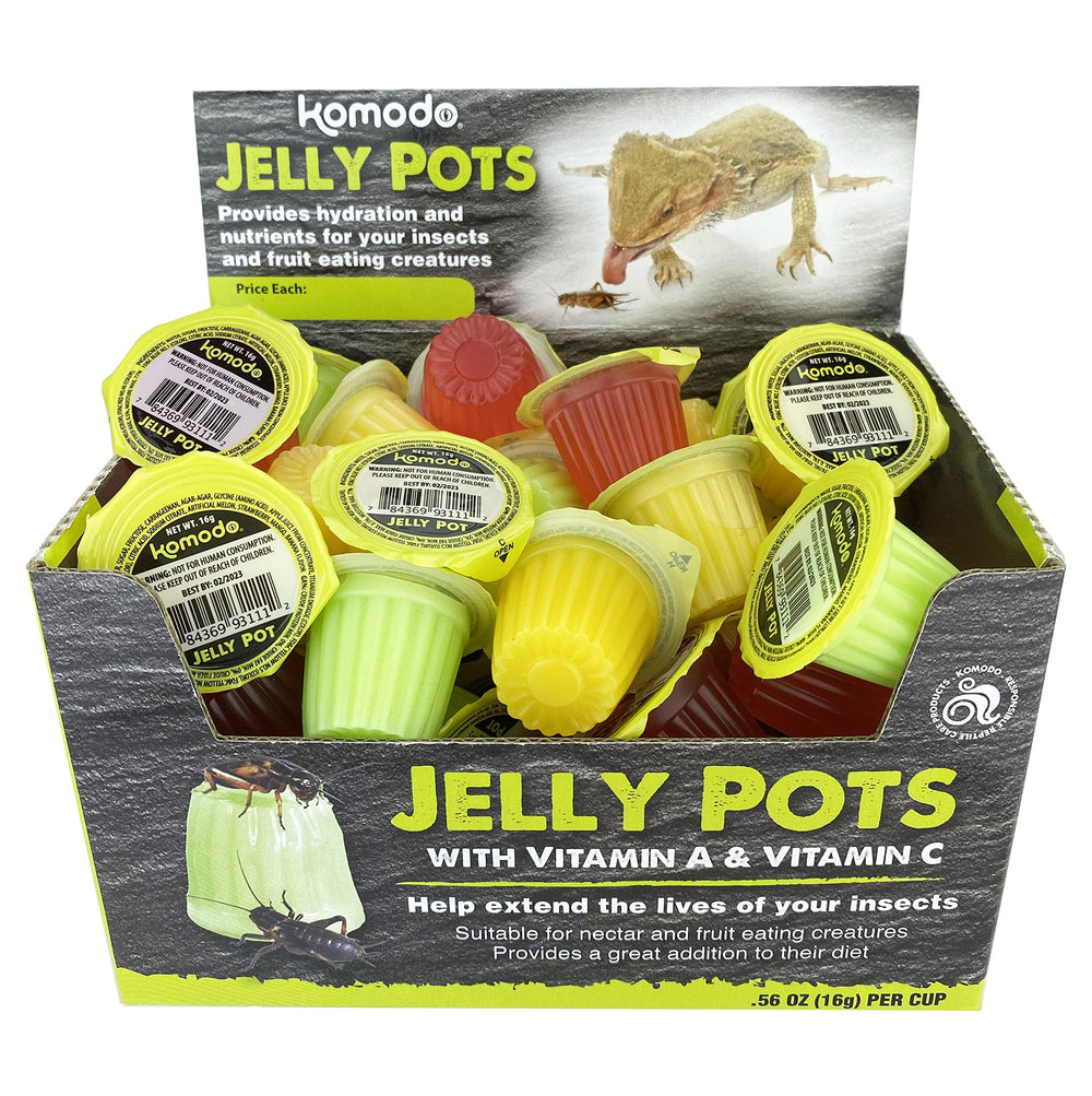 Multipet Komodo Jelly Pots Fruta, copa individual para hidratar insectos en terrario