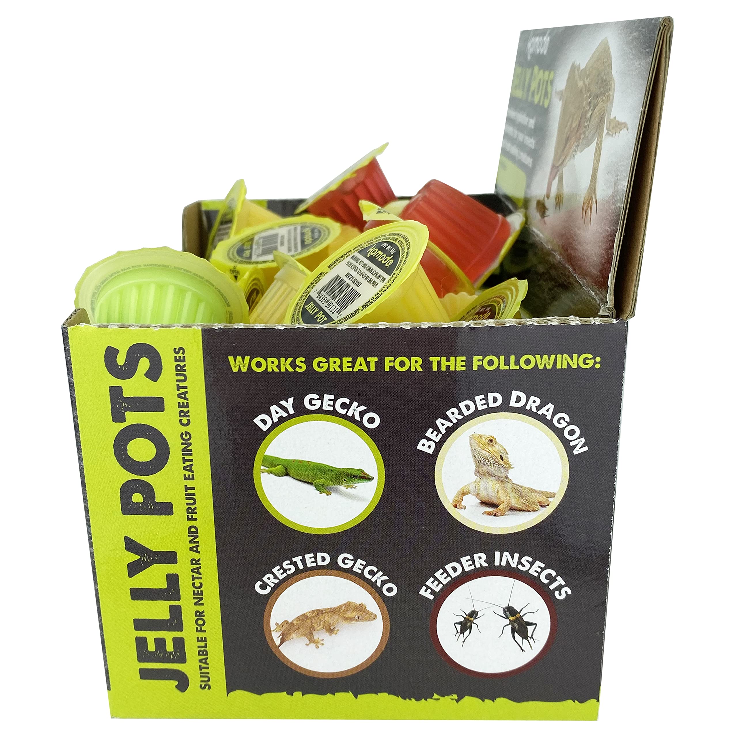 Jelly Pots Fruta sabor banana, snack nutritivo para insectos