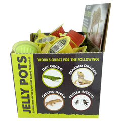 Jelly Pots Fruta sabor banana, snack nutritivo para insectos