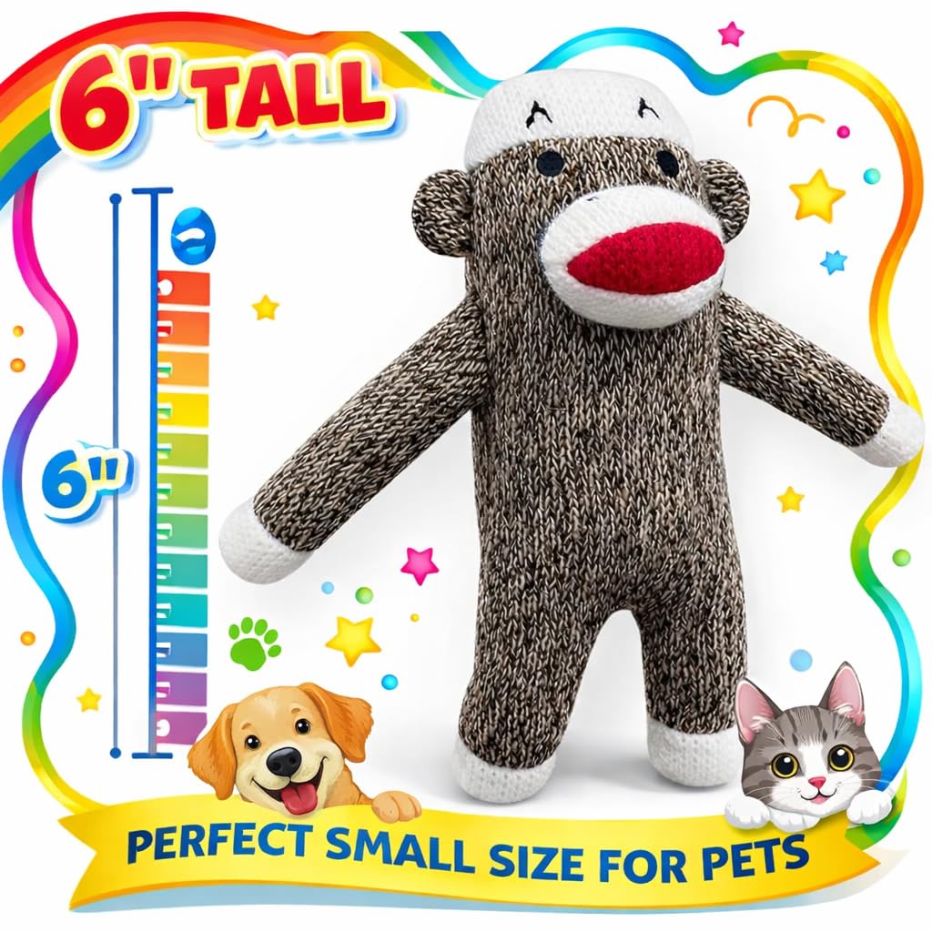 Multipet monito calcetín: ideal para morder y compañía diaria.