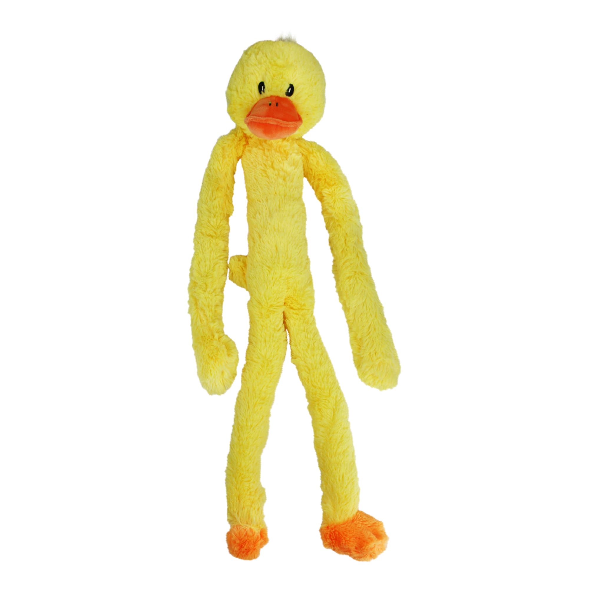 Patito Multipet de peluche XL con 5 sonajeros para perros activos.