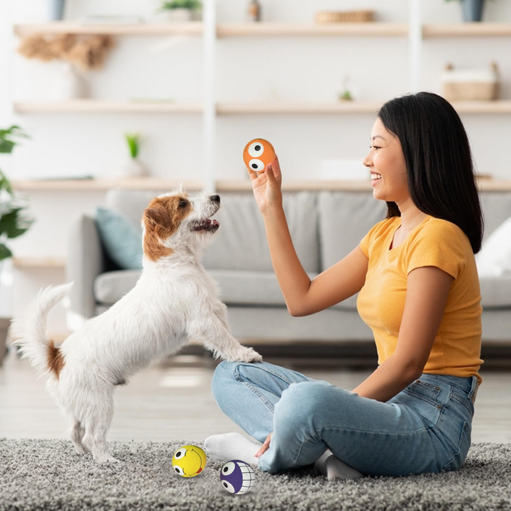 Multipet set de tres bolas, uso individual o conjunto para mayor diversión.