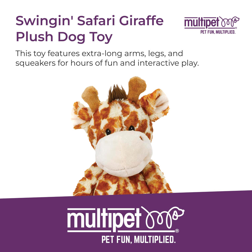 Multipet Swingin Safari jirafa detalle textura suave para juego cómodo