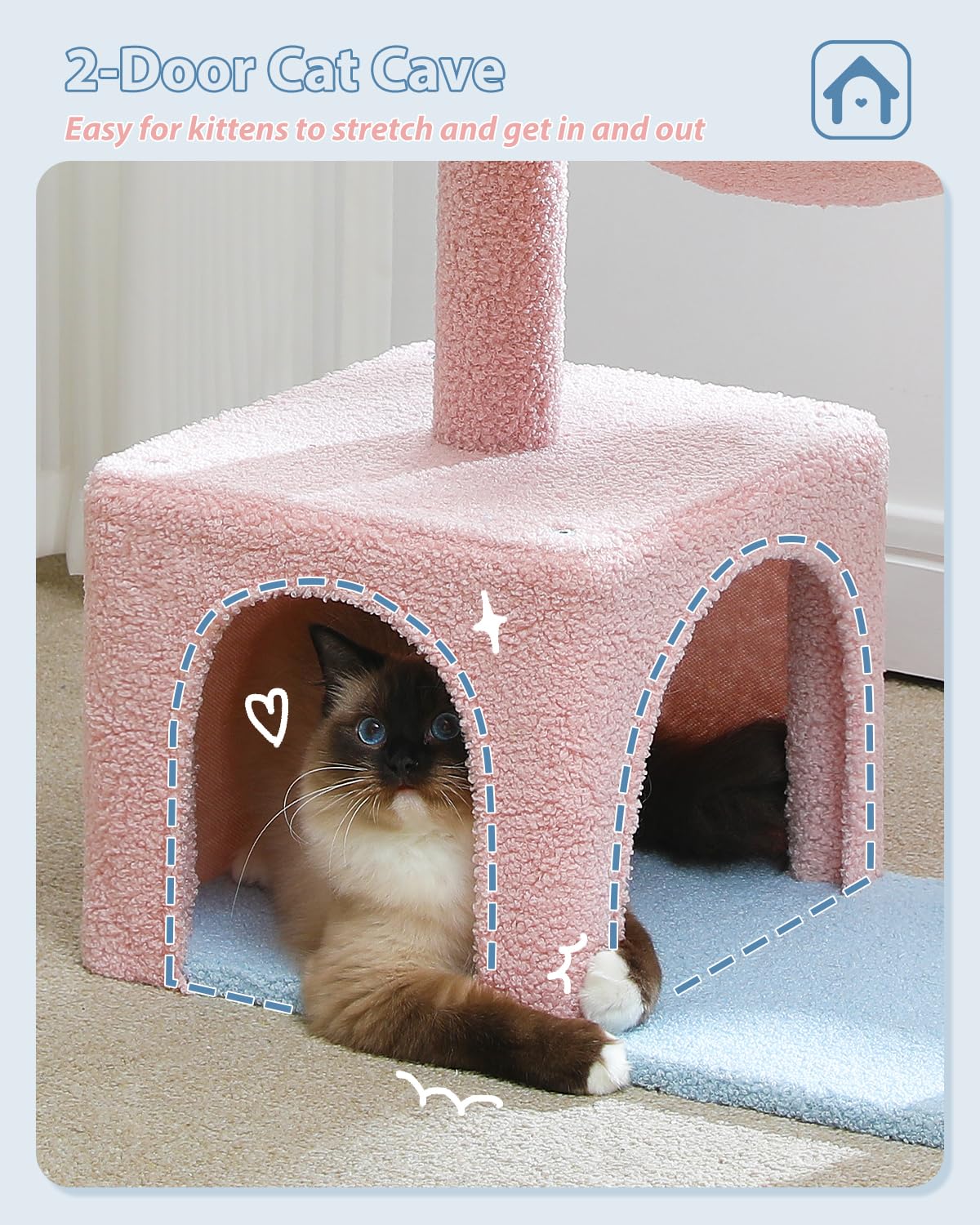 MUTTROS árbol para gatos, bola de pelo para juego.