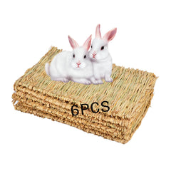MUYG conejo hierba mat detalle: textura de paja natural para morder y descansar