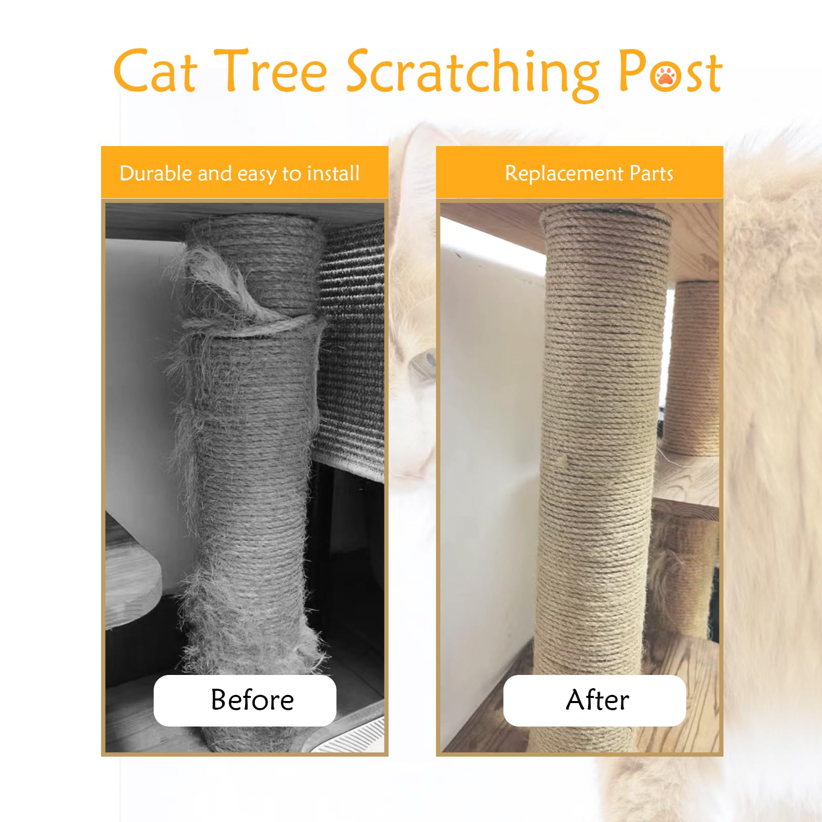 MUYG poste rasca-gato compatible con tornillos M8 para montaje