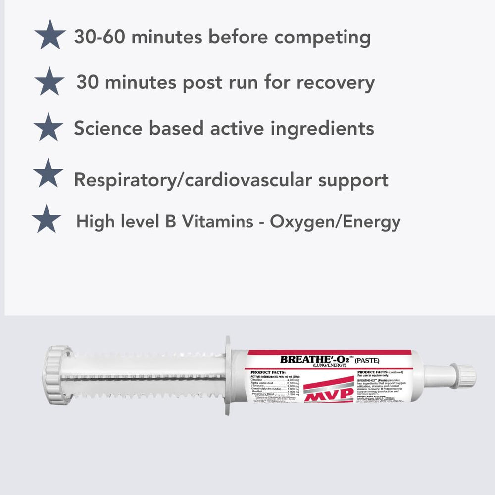 MVP Breathe O'2 tubo de dos dosis, uso rápido y cómodo.