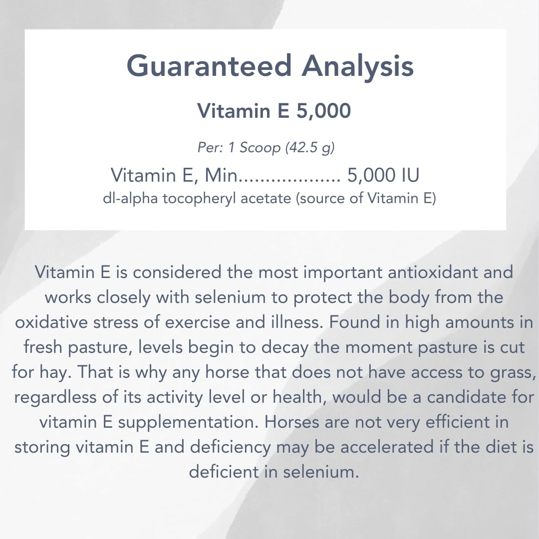 MVP Vitamina E 5000 en pellets, aprobado NASC para seguridad en la nutrición.