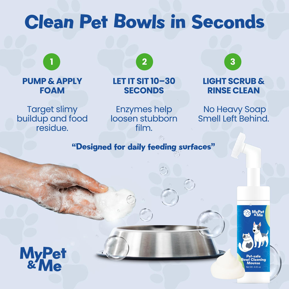 My Pet & Me: enjuague con espuma de bajo residuo, enjuague fácil
