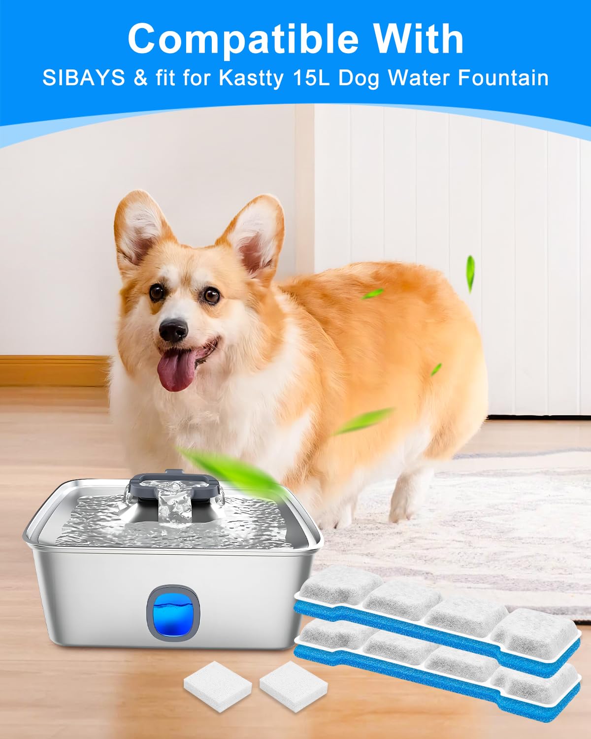 MyfatBOSS ocho prefiltros para fuente de perros aseguran filtración inicial eficiente.