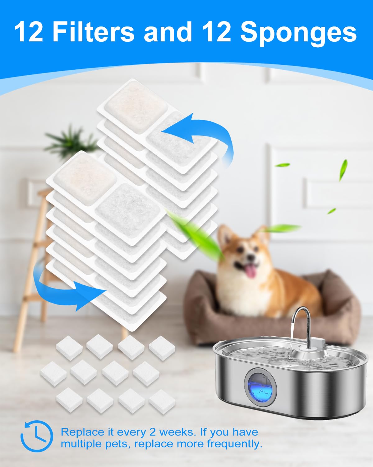MyfatBOSS filtración-mixta-perro-fuente, mejora claridad y pureza del agua.