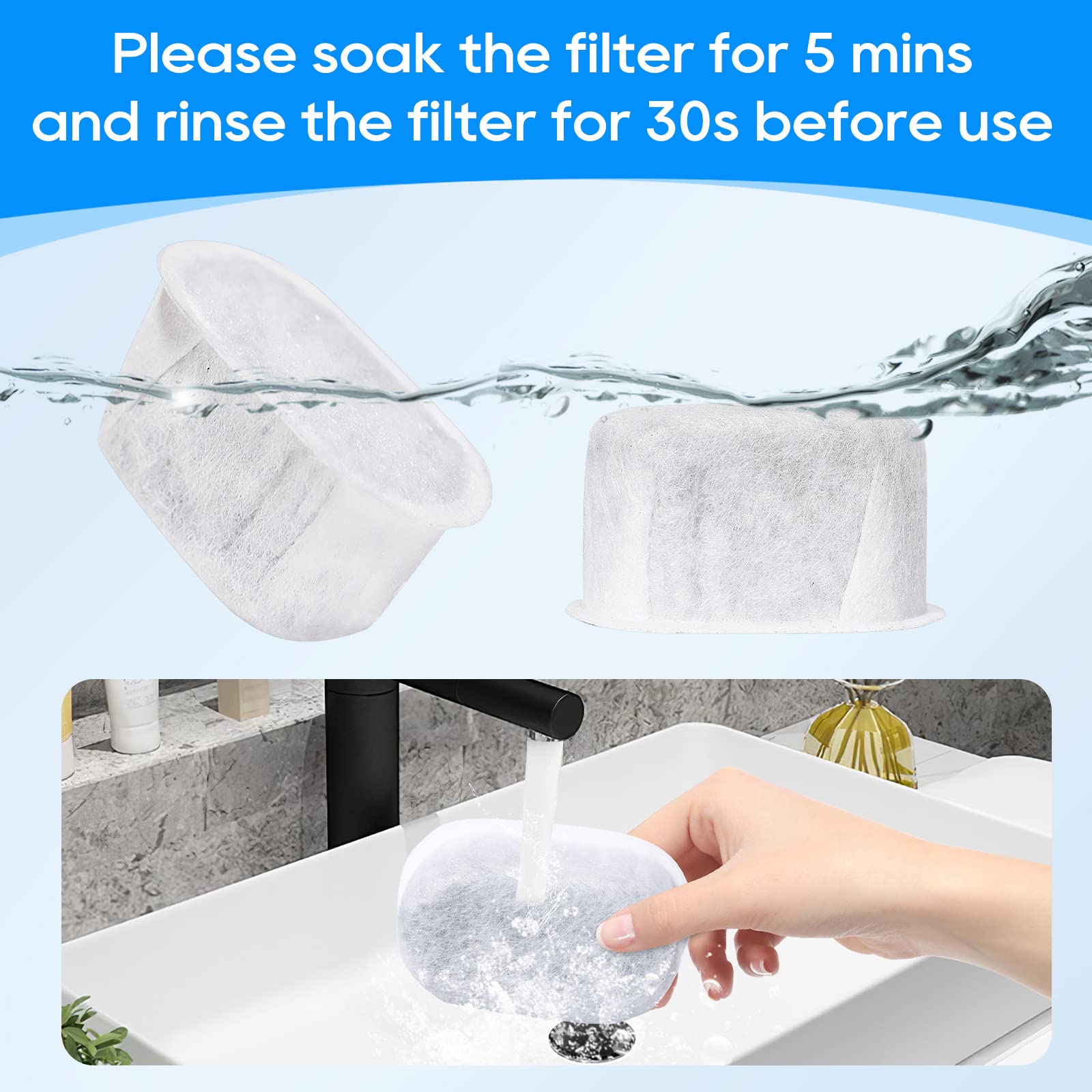 MyfatBOSS filtro agua gato W500: reduce residuos y mantiene agua fresca.