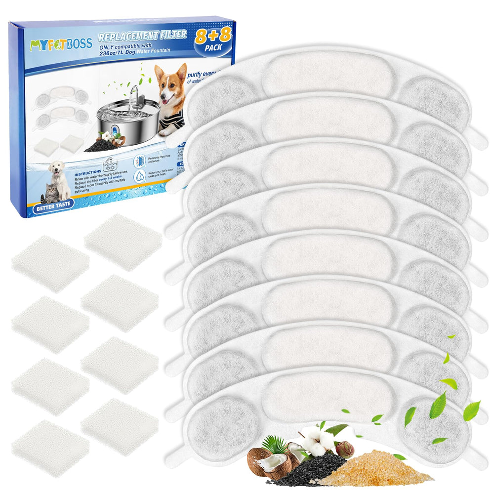 MyfatBOSS filtros de repuesto para Smartoo, ocho unidades, mejor filtración y sabor neutro para tu perro