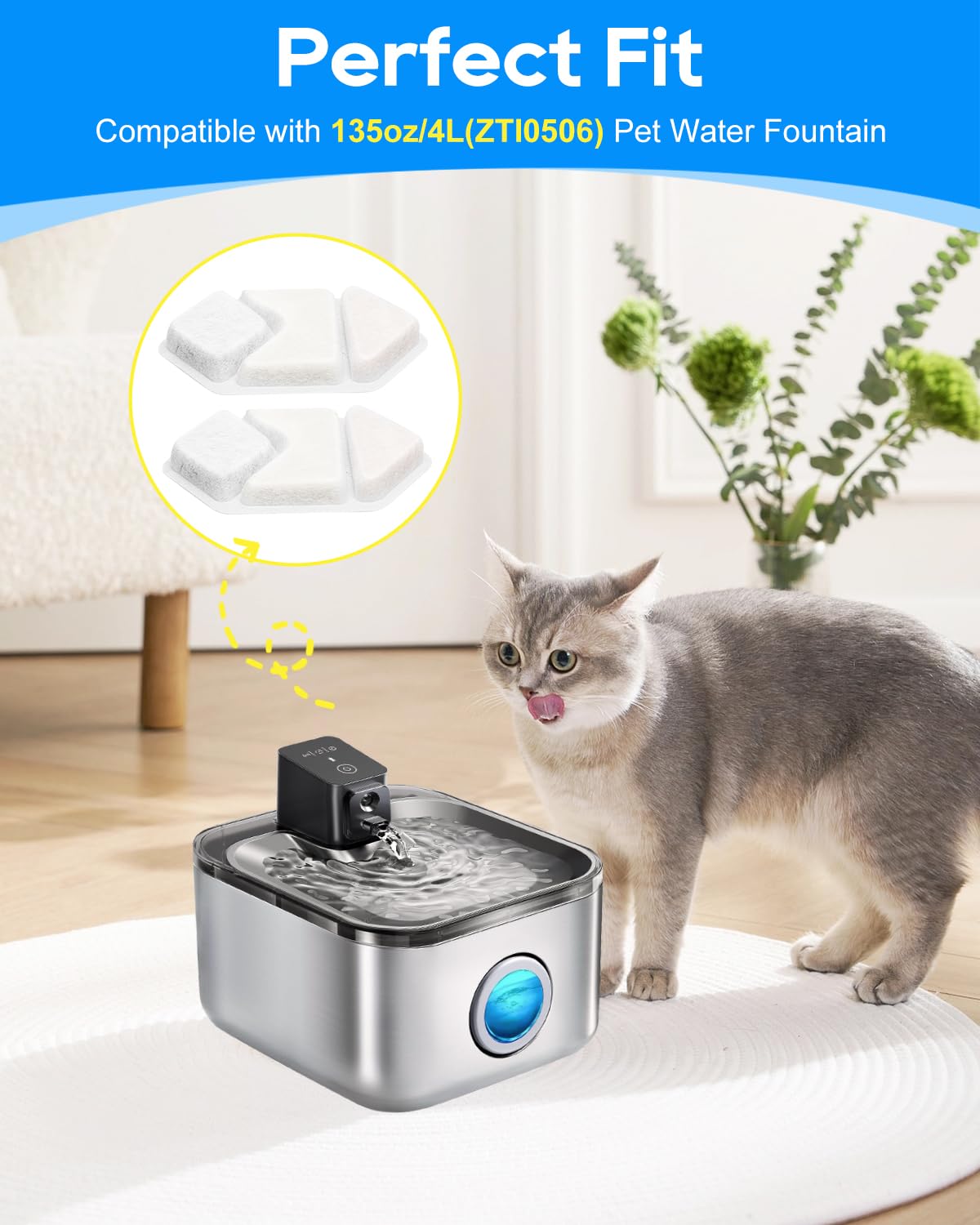 MyfatBOSS 24 filtros para fuentes de gatos para uso continuo