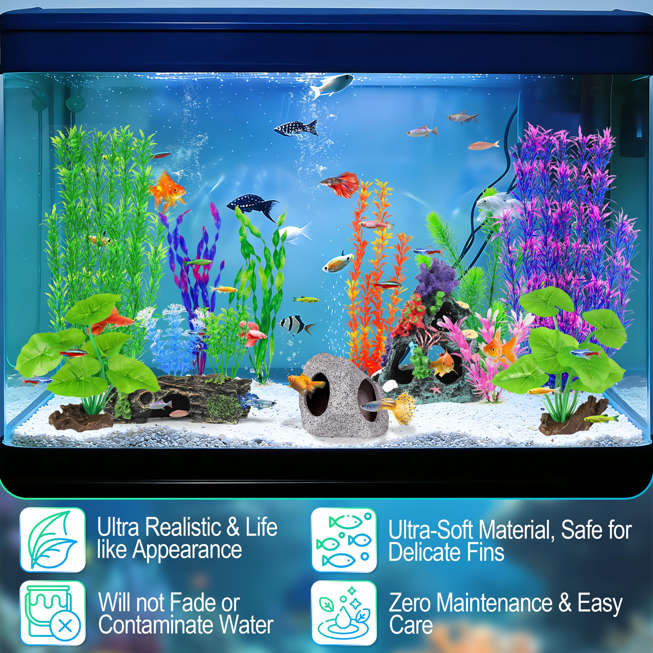 MyLifeUNIT conjunto decorativo de acuario, instalación rápida y estable